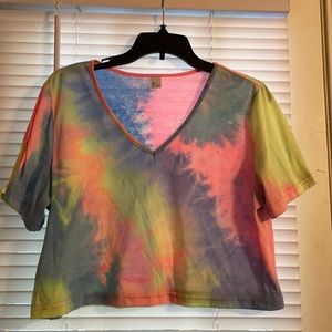 Tie-dye half shirt